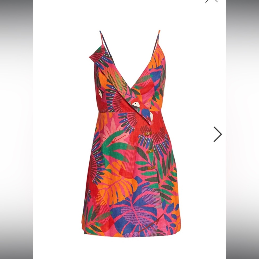 FARMRIO Macaw Side Button Mini Dress